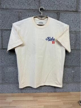 Y2K Kobe Bryant #8 LA Dodgers T-Shirt Cream Lakers Size L